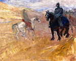 Henri Toulouse-Lautrec Two Horsemen in Armor - 1898 oil painting reproduction