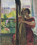 Henri Lebasque A Girl Playing a Harp oil painting reproduction