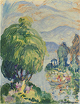 Henri Lebasque Banks of a River oil painting reproduction