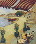 Henri Lebasque Cafe in the Port oil painting reproduction