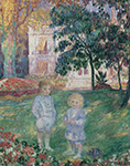 Henri Lebasque Children in the Garden, 1907 oil painting reproduction