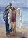 Henri Lebasque Drying after Bathing, Prefailles, 1922 oil painting reproduction