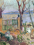 Henri Lebasque Garden by the Sea in St Tropez, 1907 oil painting reproduction
