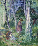 Henri Lebasque In the Forest, the Harvest, 1904 oil painting reproduction
