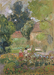 Henri Lebasque Mathe and Nono in the garden oil painting reproduction
