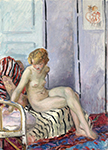 Henri Lebasque Nude in Armchair, 1923 oil painting reproduction