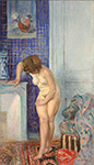 Henri Lebasque Nude near the Fire-Place oil painting reproduction