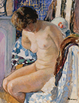 Henri Lebasque Seated Nude oil painting reproduction
