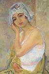 Henri Lebasque Seated Young Woman, 1917 oil painting reproduction