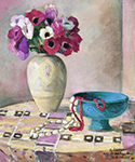 Henri Lebasque Still Life with Anemones and Necklaces oil painting reproduction