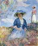 Henri Lebasque Two Young Women in the Field oil painting reproduction