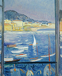 Henri Lebasque Window Viewing on the Sea, Villefranche-sur-Mer, 1926 01 oil painting reproduction