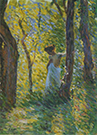 Henri Lebasque Young Girl in a Clearing, 1897 oil painting reproduction
