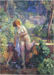 Henri Lebasque Young Girl in a Garden at St. Tropez, 1903 oil painting reproduction