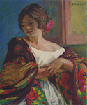 Henri Lebasque Young Woman in a Shawl oil painting reproduction