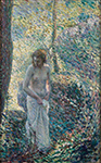 Henri Lebasque Young Woman in the Wood, 1897 oil painting reproduction