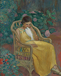 Henri Lebasque Young Woman with a Dove oil painting reproduction