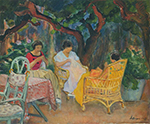 Henri Lebasque Afternoon in the Garden, 1923 oil painting reproduction