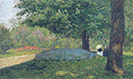 Henri Lebasque Conversation in the Park, 1898 oil painting reproduction