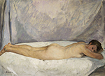 Henri Lebasque Female Nude Laying, 1928 oil painting reproduction