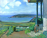 Henri Lebasque Garden by the Bay of Morgat oil painting reproduction