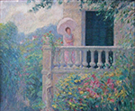 Henri Lebasque Lady on the Balcony oil painting reproduction