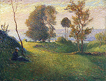 Henri Lebasque Madame Lebasque in a Breton Landscape, 1898 oil painting reproduction