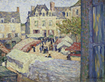 Henri Lebasque Market Place, 1893 oil painting reproduction