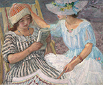 Henri Lebasque Marthe and Nono, 1917 oil painting reproduction