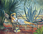Henri Lebasque Marthe in a Lounge at St Tropez oil painting reproduction