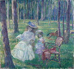 Henri Lebasque Mother and Daughter in the Park, 1905 oil painting reproduction