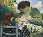 Henri Lebasque Motherhood, Madame Lebasque and Her Children, 1905 oil painting reproduction