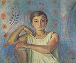 Henri Lebasque Nono in a Yellow Necklace, 1912 oil painting reproduction