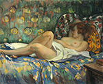 Henri Lebasque Nude in Repose oil painting reproduction