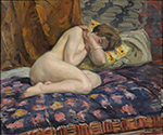 Henri Lebasque Nude Laying on the Sofa oil painting reproduction