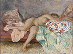 Henri Lebasque Nude on a Spanish Pillow oil painting reproduction