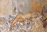 Henri Lebasque Nude on Spanish Blanket, 1925 oil painting reproduction