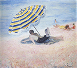 Henri Lebasque On the Beach, 1920 01 oil painting reproduction