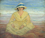 Henri Lebasque On the Beach, 1920 02 oil painting reproduction