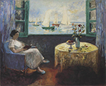 Henri Lebasque Reading by the Window oil painting reproduction