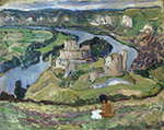 Henri Lebasque Ruins of Galliard Monastery at Andelys oil painting reproduction