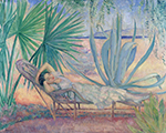 Henri Lebasque Saint-Tropez, Maiden Resting in the Garden oil painting reproduction