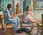 Henri Lebasque Sewing Girls oil painting reproduction