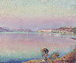 Henri Lebasque St. Tropez, Two Kids by the Water, 1907 oil painting reproduction