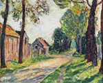Henri Lebasque Street in Lagny, in Chessy, 1906 oil painting reproduction