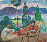 Henri Lebasque Terrace in Cannes oil painting reproduction