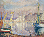Henri Lebasque The Port at Saint-Tropez, 1906 oil painting reproduction