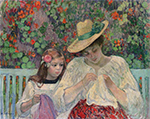 Henri Lebasque The Sewing Lesson, 1905-06 oil painting reproduction