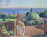 Henri Lebasque The Terrace at Prefailles, 1922 oil painting reproduction