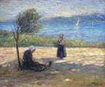Henri Lebasque Two Britons by the Sea oil painting reproduction